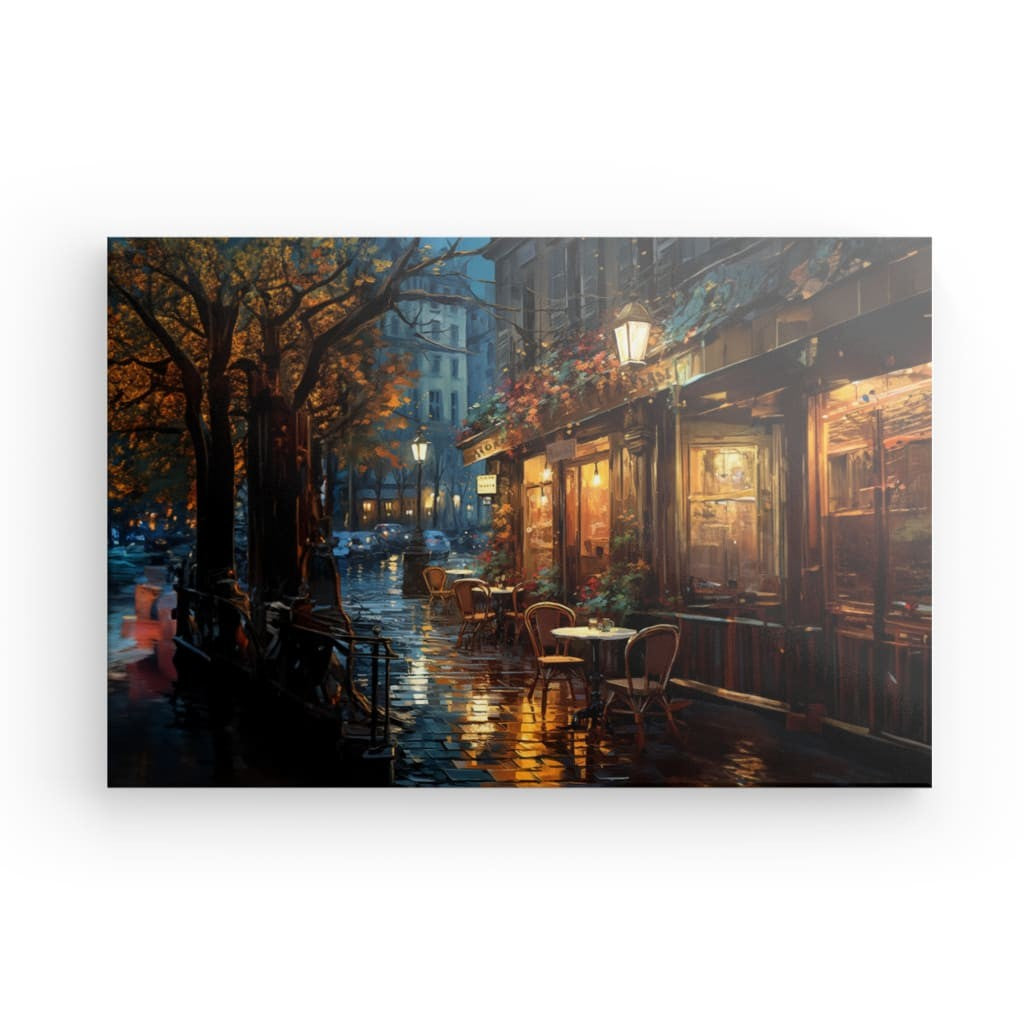 City Rainfall - Framed Canvas