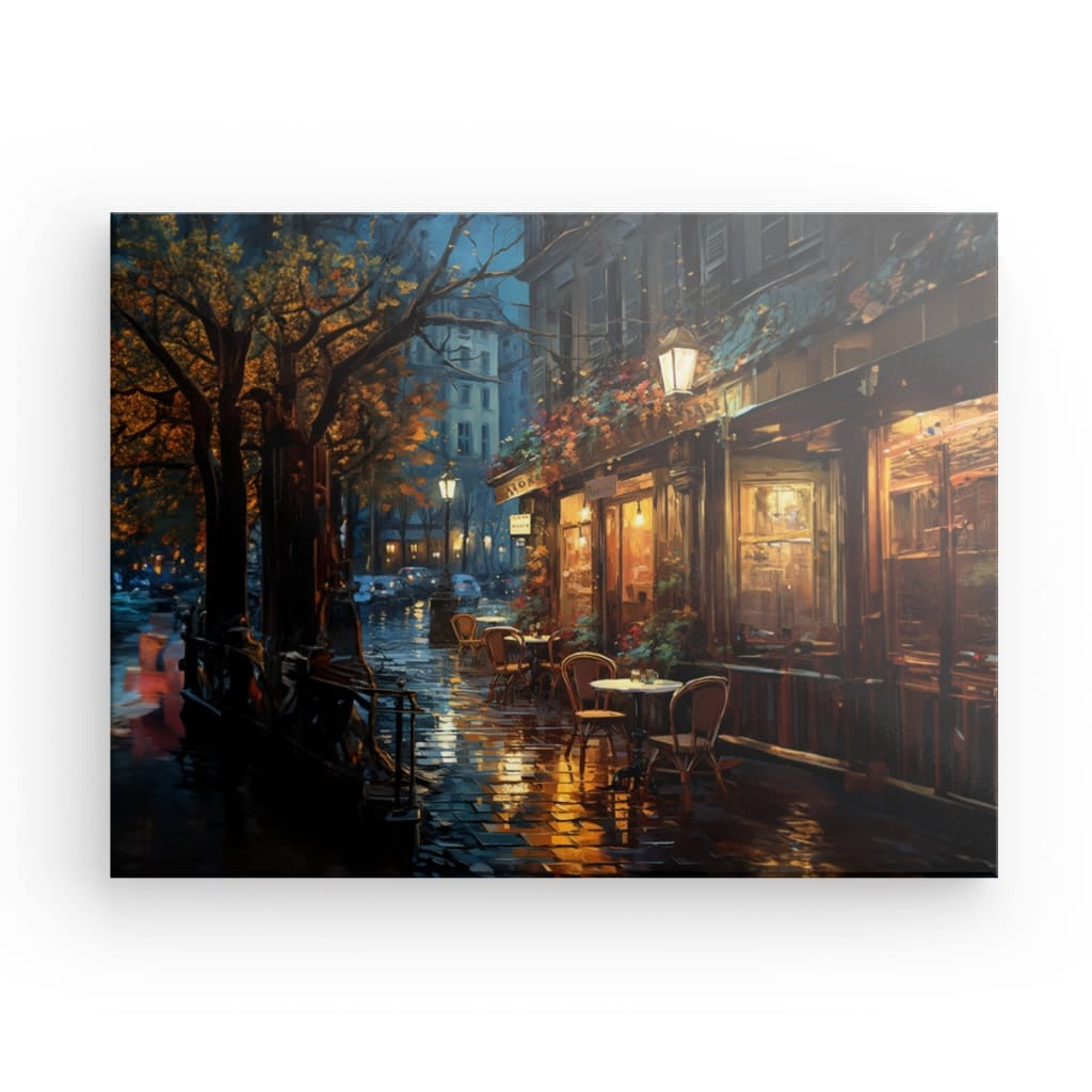 City Rainfall - Framed Canvas