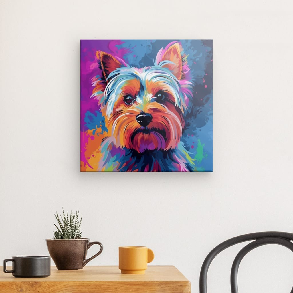 Vivid Canine Dream - Framed 40X40 Cm / Folded Canvas