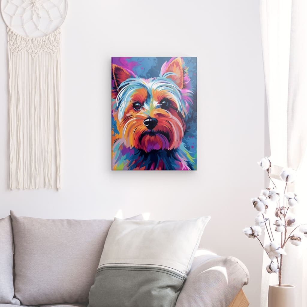 Vivid Canine Dream - Framed 80X60 Cm / Folded Canvas