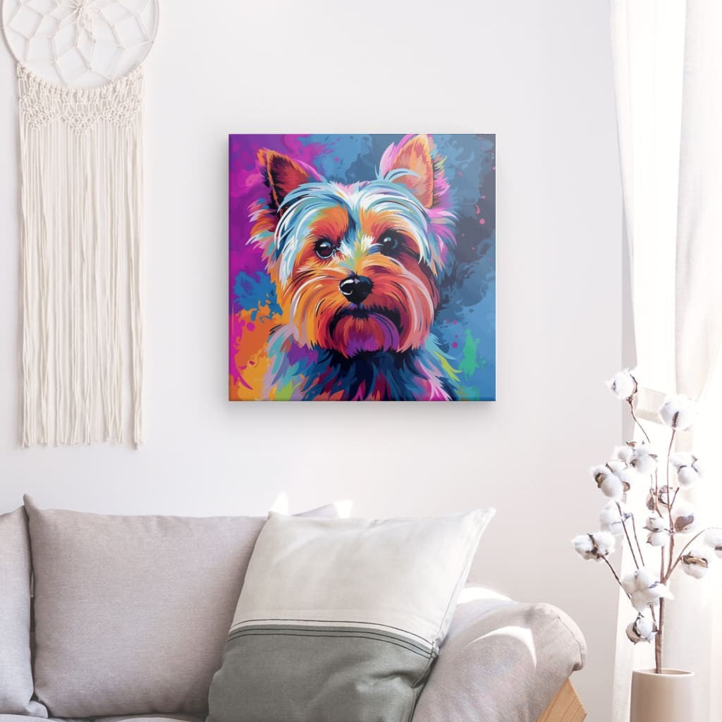 Vivid Canine Dream - Framed 80X80 Cm / Folded Canvas