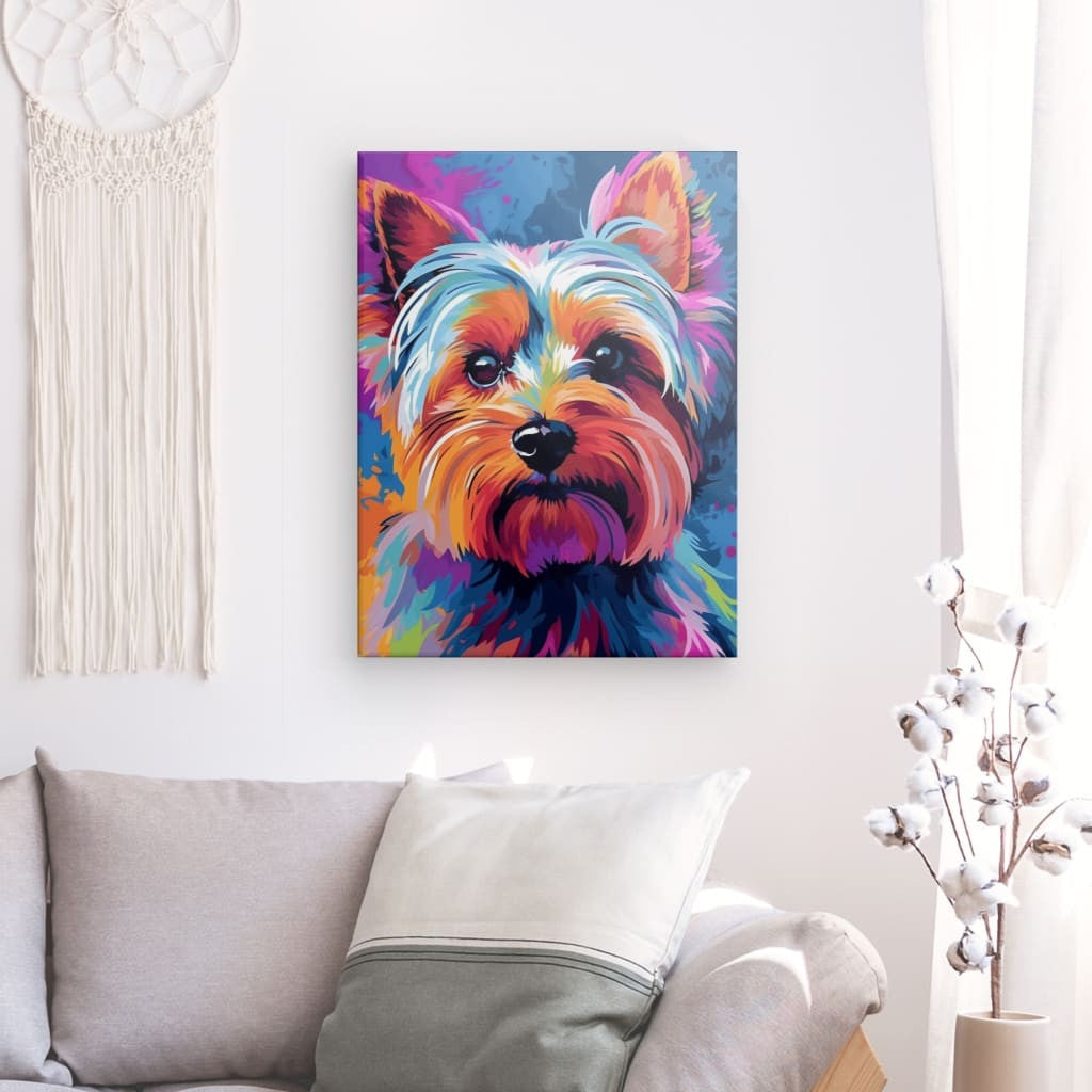 Vivid Canine Dream - Framed 100X75 Cm / Folded Canvas