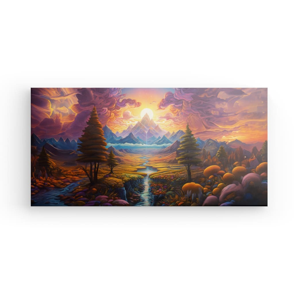 Psychedelic Peaks - Framed Canvas