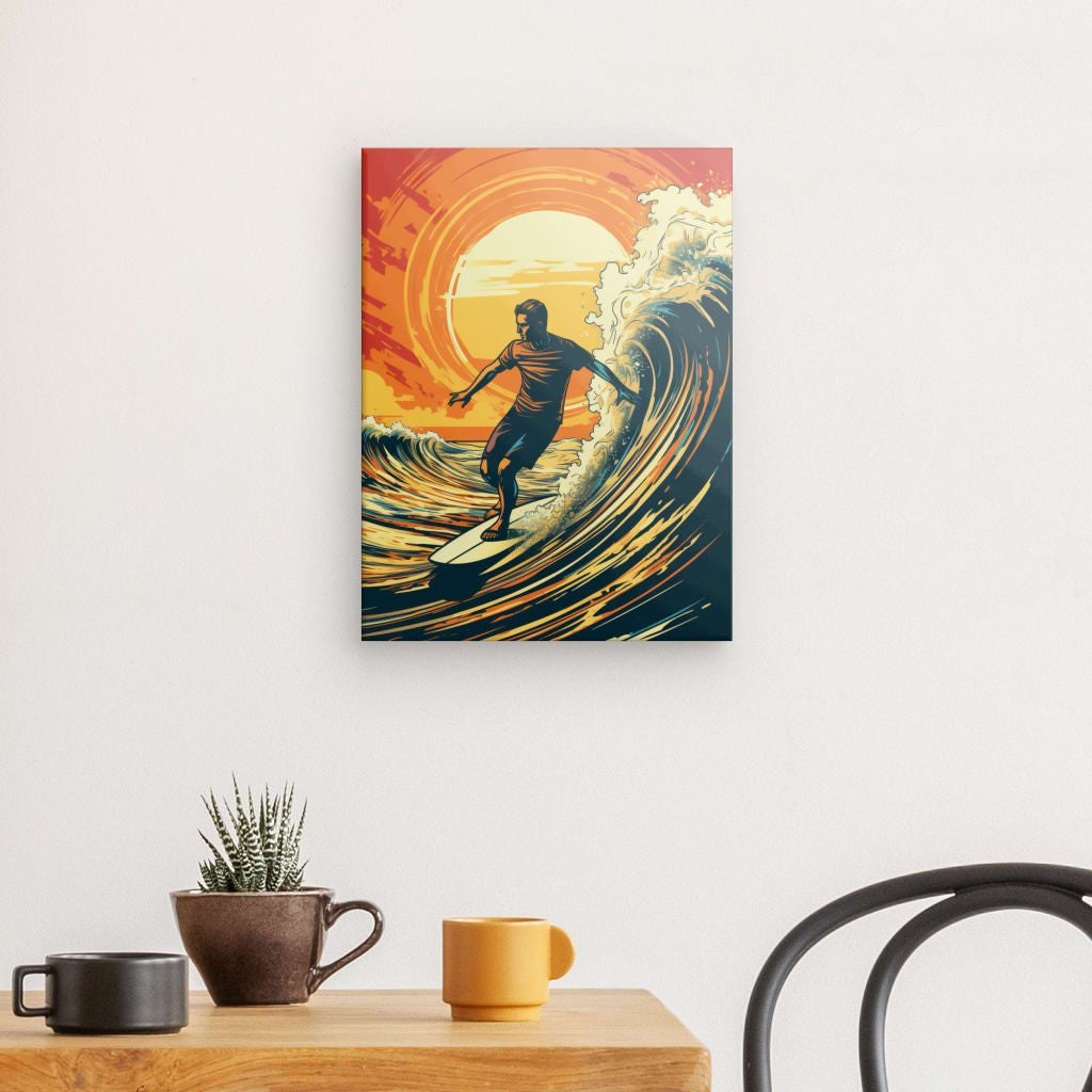 Riding The Dawn - Framed 40X30 Cm / Folded Canvas