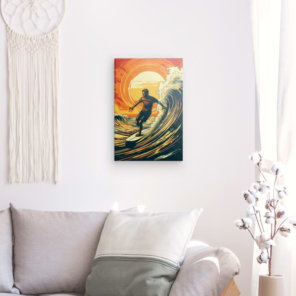 Riding The Dawn - Framed 75X50 Cm / Folded Canvas