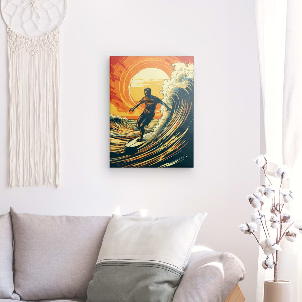 Riding The Dawn - Framed 80X60 Cm / Folded Canvas