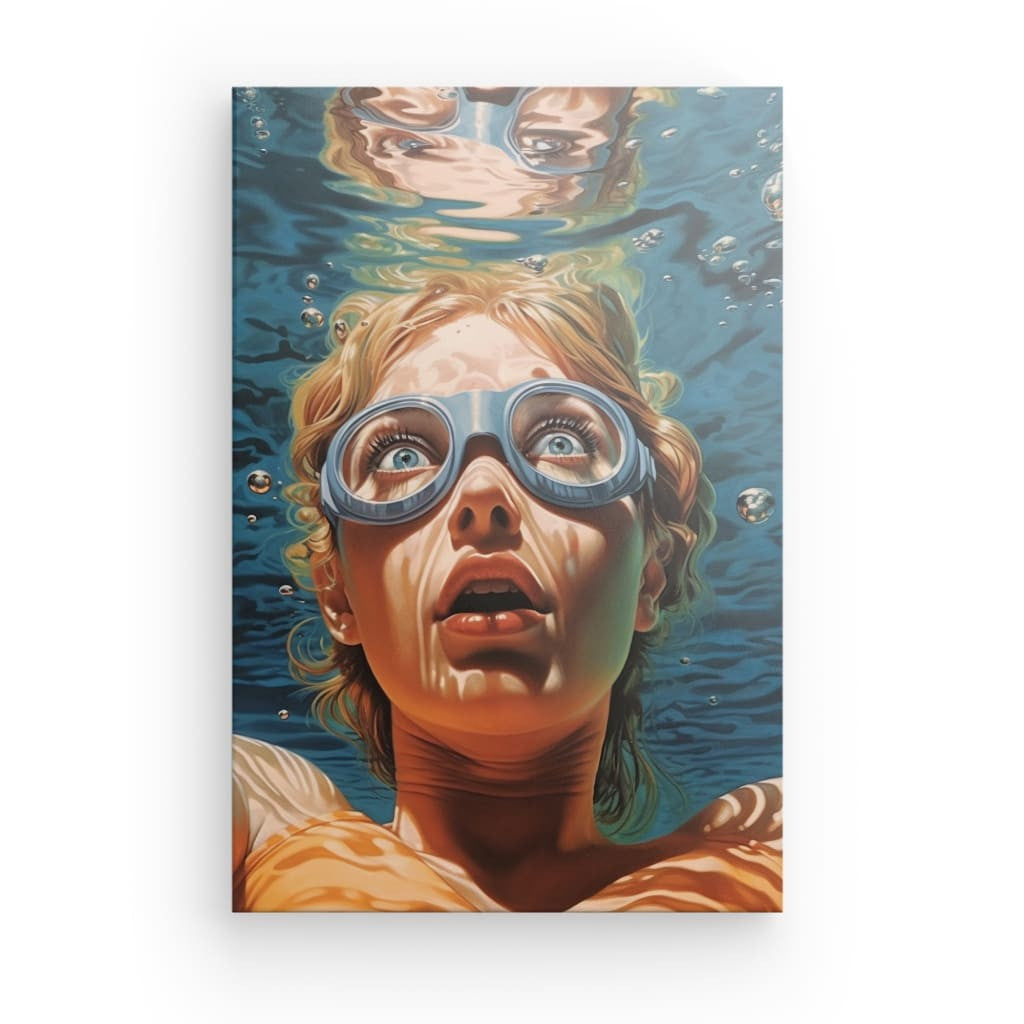 Submerged Gaze - Framed Canvas