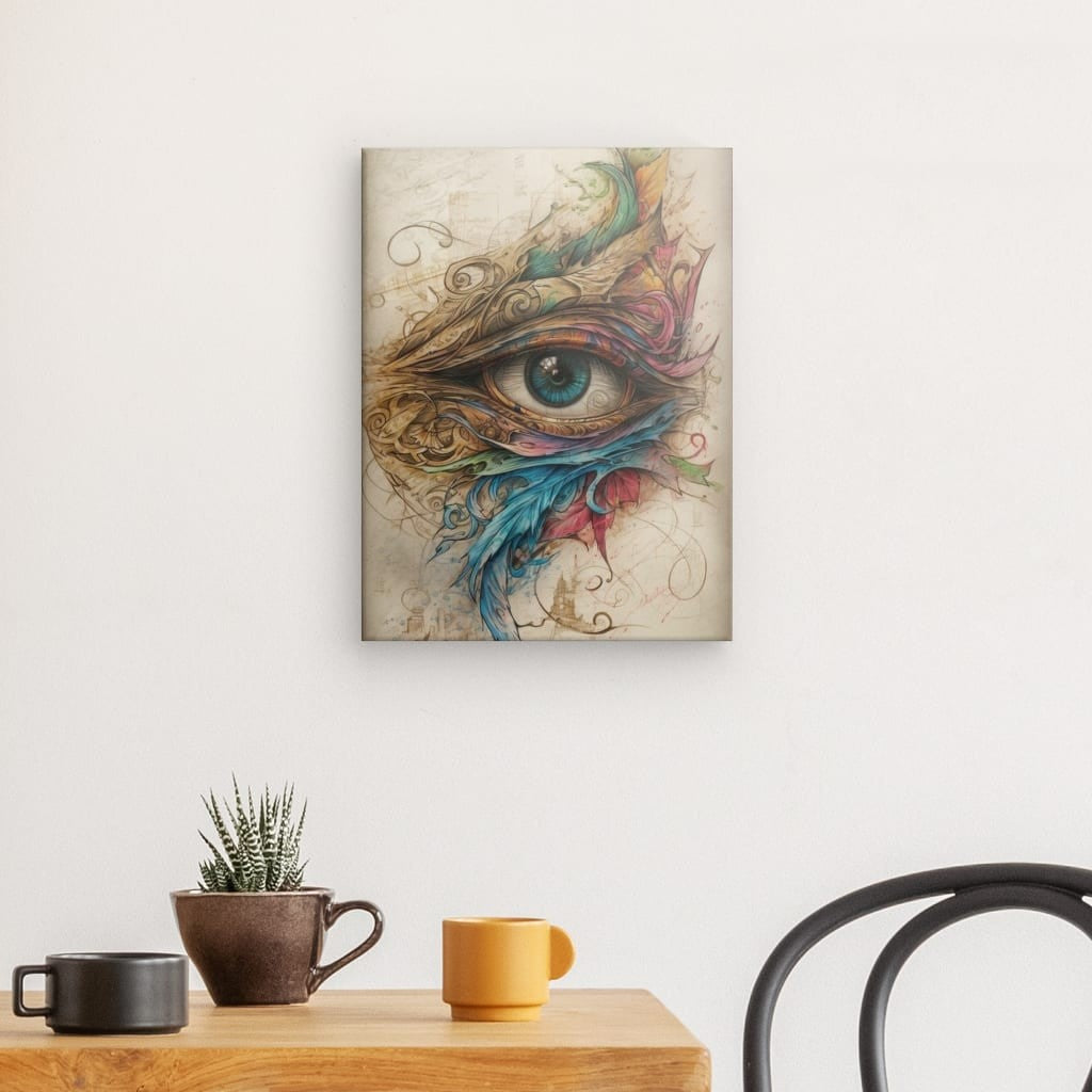 Eye Of Illusion - Framed 40X30 Cm / Folded Canvas