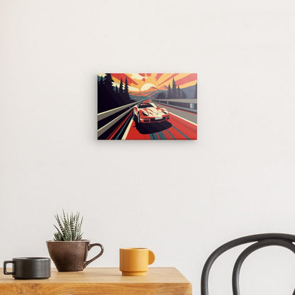 Sunset Drive - Framed 30X20 Cm / Folded Canvas