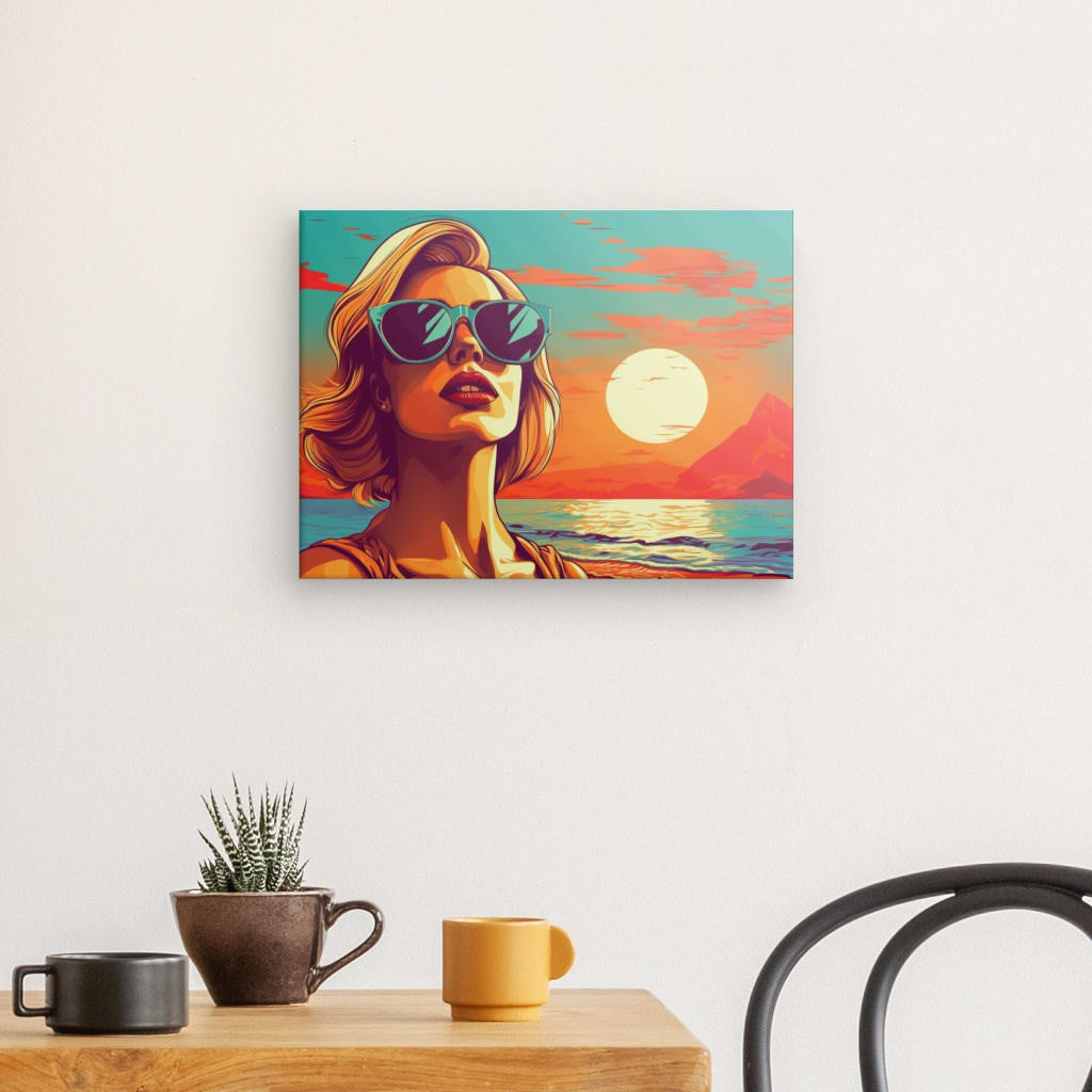 Sunset Glamour - Framed 40X30 Cm / Folded Canvas