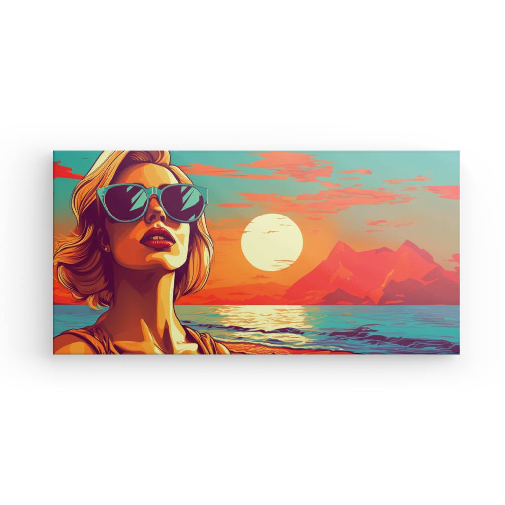 Sunset Glamour - Framed Canvas