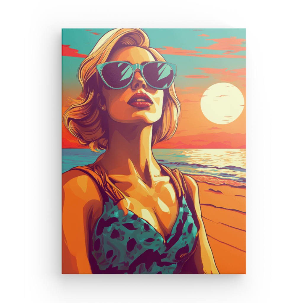 Sunset Glamour -Framed Canvas