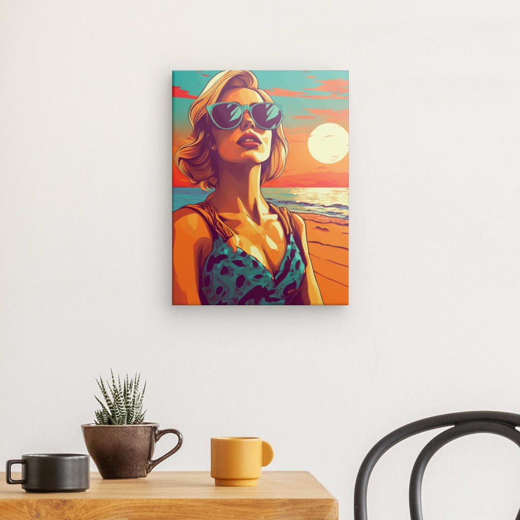 Sunset Glamour -Framed 40X30 Cm / Folded Canvas