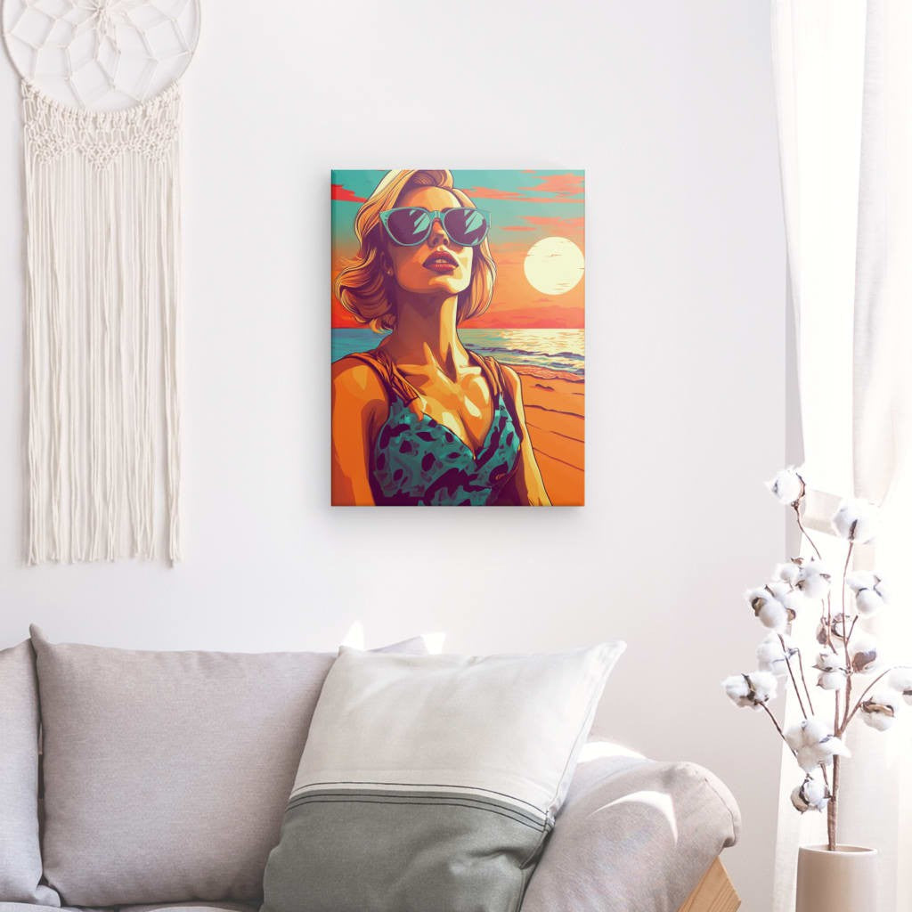 Sunset Glamour -Framed 80X60 Cm / Folded Canvas