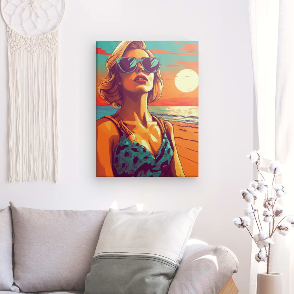 Sunset Glamour -Framed 100X75 Cm / Folded Canvas