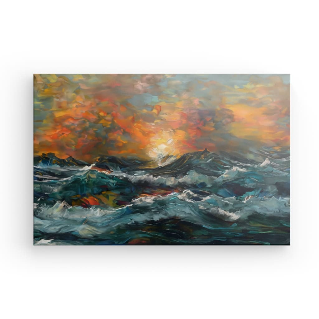 Wave Elegy - Framed Canvas