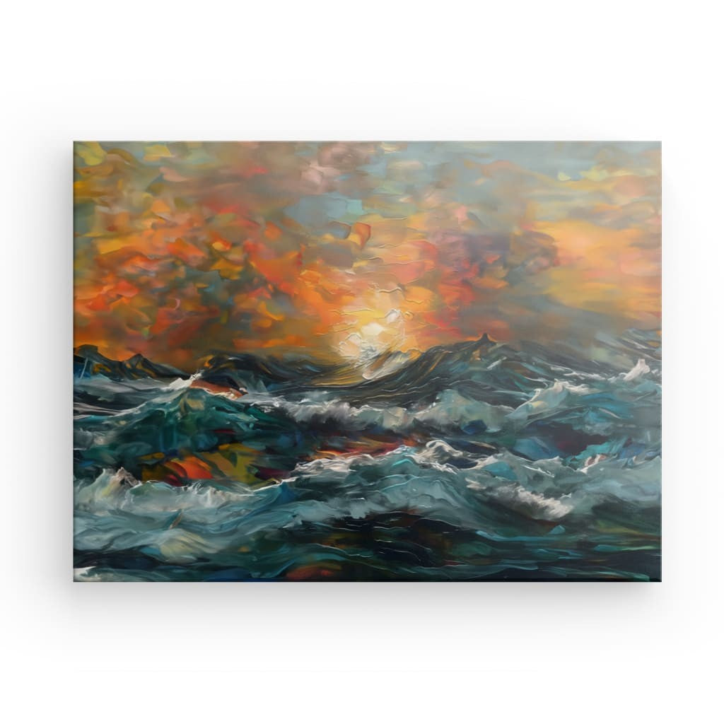 Wave Elegy - Framed Canvas