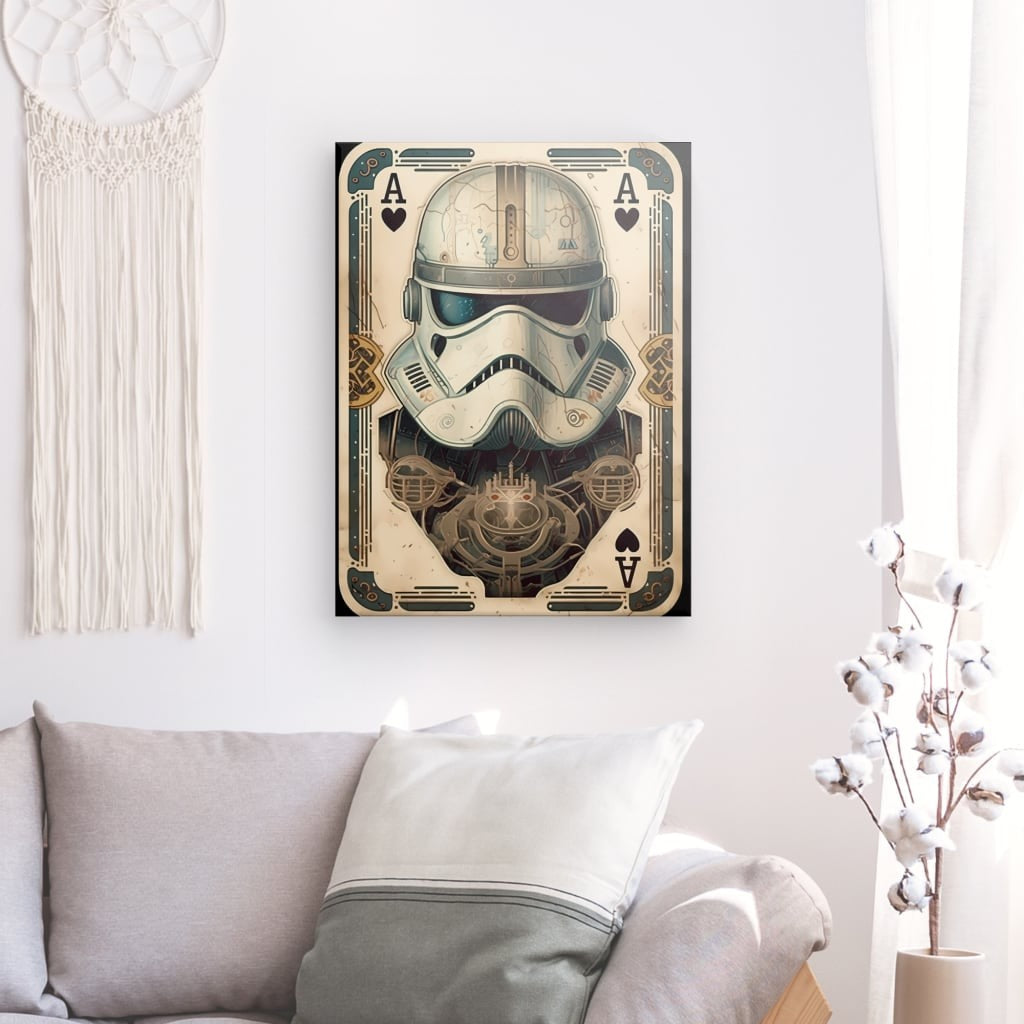 Trooper Tarot- Framed 100X75 Cm / Folded Canvas