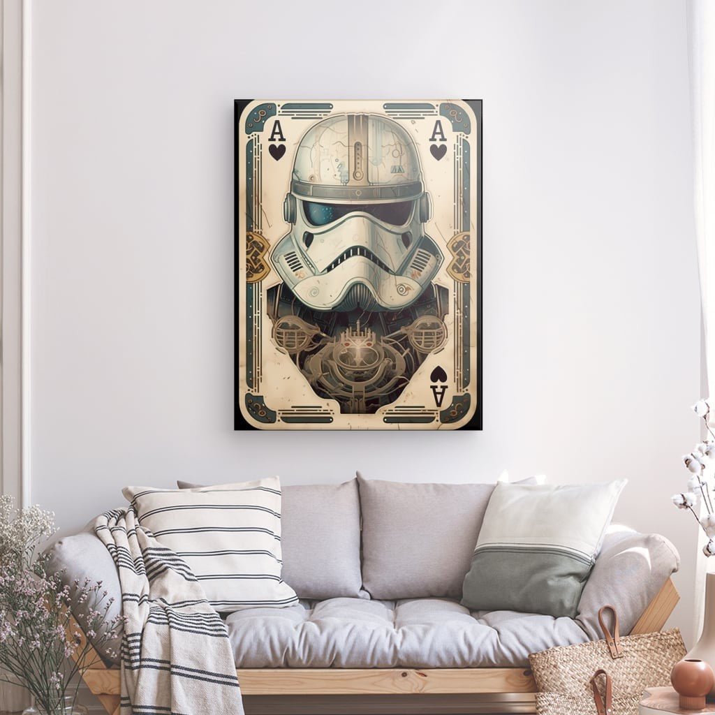 Trooper Tarot- Framed 120X90 Cm / Folded Canvas