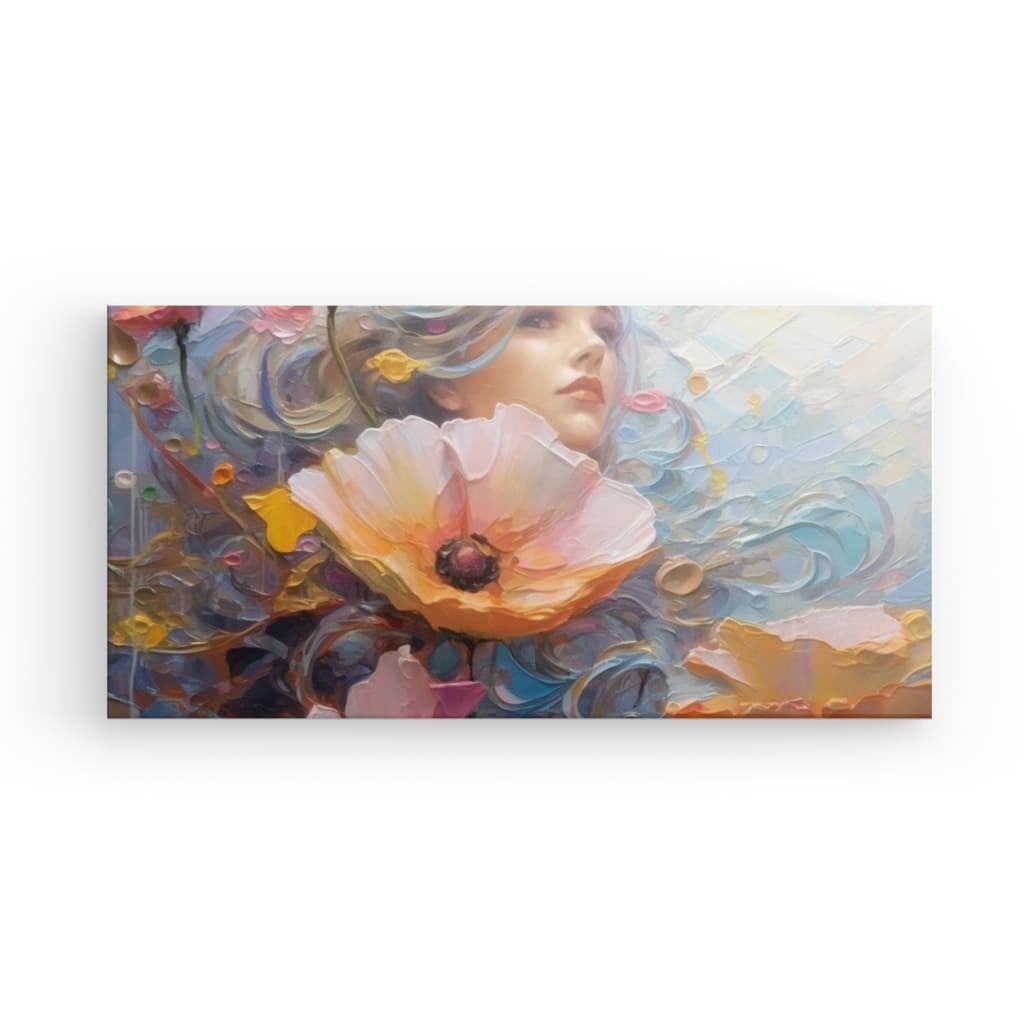 Floral Embrace - Framed Canvas