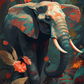 Mystical Pachyderm - Framed Canvas