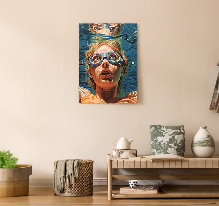 Submerged Gaze - Framed Canvas