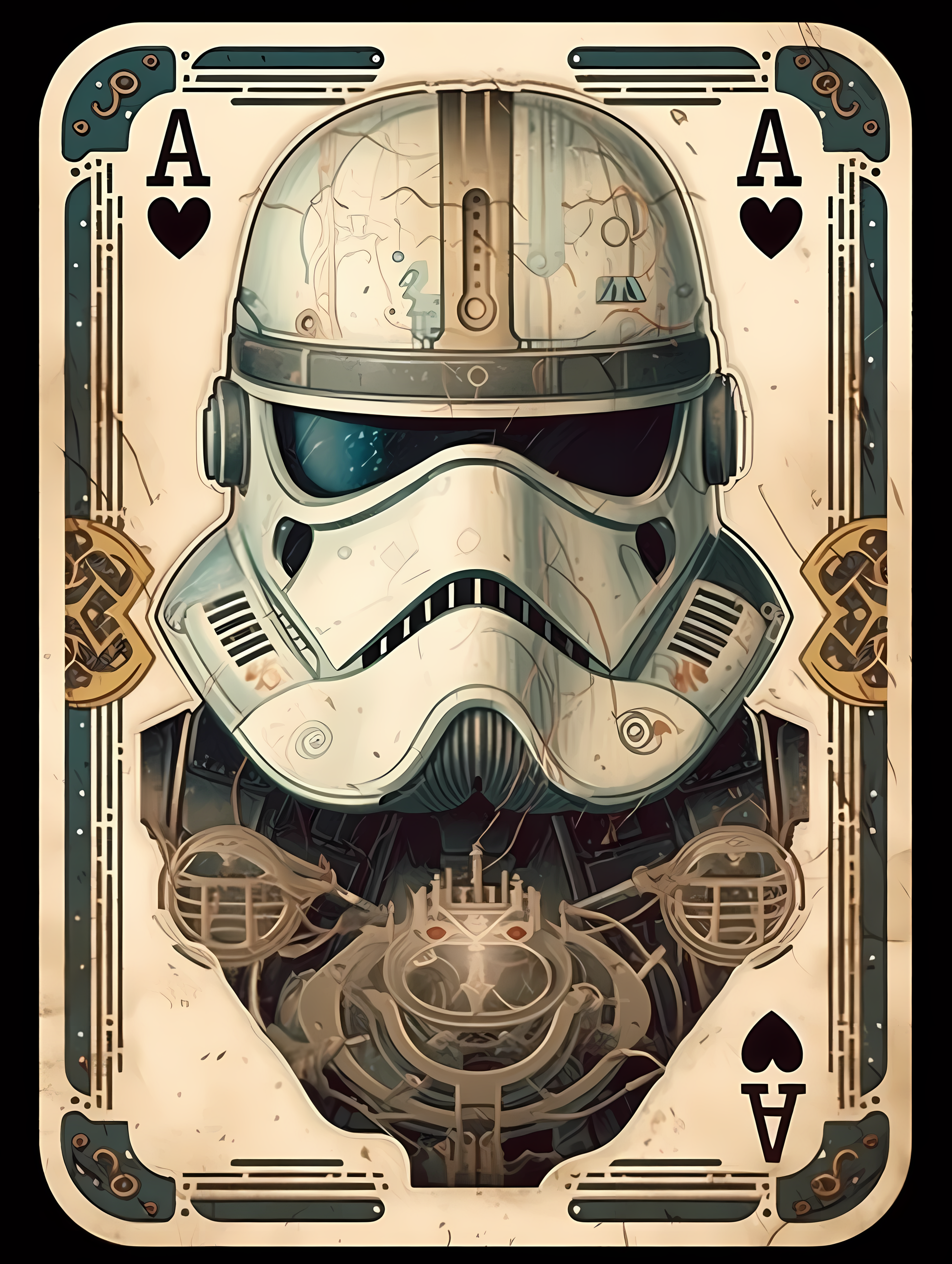 Trooper Tarot- Framed Canvas