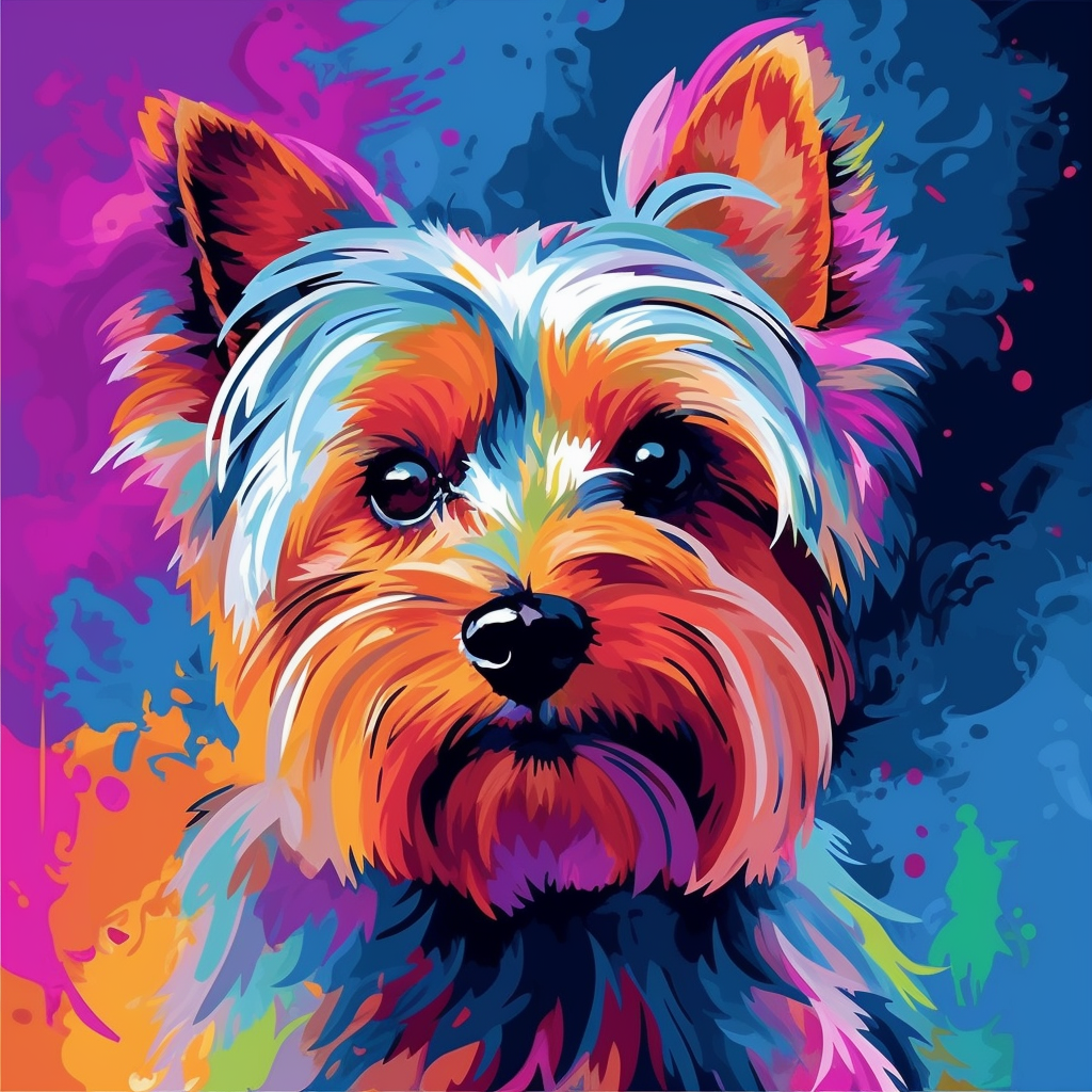 Vivid Canine Dream - Framed Canvas