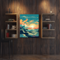 Wave Of Illusion: - Framed Canvas